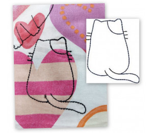 Stickdatei - Cute Doodle Cat 4 Appli